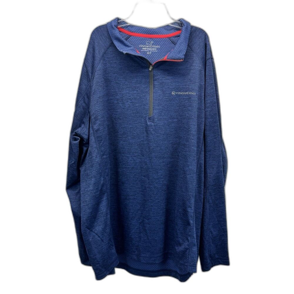Vineyard Vines On The Go Sankaty 1/4 Zip Mens XL Tall  Performance Pullover Golf